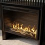 Freestanding 1.8kW Wide Electric Log Burner Style Stove in Black with Log Store - AmberGlo