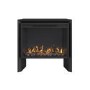 Freestanding 1.8kW Wide Electric Log Burner Style Stove in Black with Log Store - AmberGlo