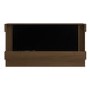 Freestanding Walnut 3-Sided Electric Fire with Logs - 60 Inch - AmberGlo