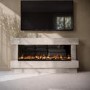 Freestanding Stone Effect 3-Sided Electric Fire with Logs - 60 inch - AmberGlo