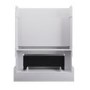 Self Build Media Wall with Black 3-Sided Inset Electric Fire with Log Store - 50 Inch - AmberGlo