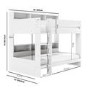 White Bunk Bed with Storage Shelves - Aire