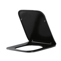 Matt Black Square Soft Close Toilet Seat with Quick Release - Albi