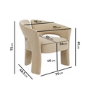 ONLY OPENED - Beige Velvet Modern Curved Accent Chair - Azalea