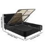 Black Velvet King Size Ottoman Bed with Legs - Amara