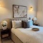 Beige Velvet Double Ottoman Bed With Legs - Amara