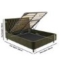 Olive Green Velvet King Size Ottoman Bed With Legs - Amara