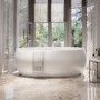 Matt White Freestanding Double Ended Bath 1700 x 825mm - Ana