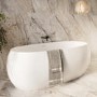 Matt White Freestanding Double Ended Bath 1700 x 825mm - Ana