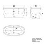 Matt White Freestanding Double Ended Bath 1700 x 825mm - Ana