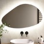Pebble Backlit Heated Bathroom Mirror with Lights 600 x 1000mm - Apollo