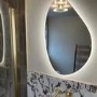 Pebble Backlit Heated Bathroom Mirror with Lights 500 x 800mm - Apollo