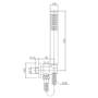 Antique Brass Hand Shower with Hose & Integrated Wall Elbow - Arissa