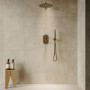Antique Brass 250mm Shower Head and Wall Arm - Arissa