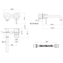 Antique Brass Wall Mounted Basin Mixer Tap - Arissa