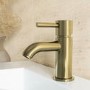 Brushed Brass Cloakroom Mono Basin Mixer Tap - Arissa