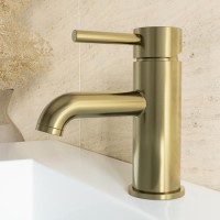 Brushed Brass Mono Basin Mixer Tap - Arissa