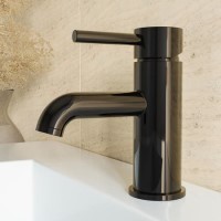 Black Chrome Mono Basin Mixer Tap - Arissa