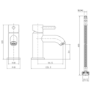 Black Chrome Cloakroom Mono Basin Mixer Tap - Arissa
