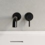 Black Chrome Wall Mounted Bath Mixer Tap - Arissa