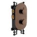 Brushed Bronze 2 Outlet Concealed Thermostatic Mixer Shower Valve - Arissa