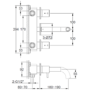 Chrome Wall Mounted Basin Mixer Tap - Arissa