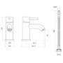 Chrome Cloakroom Mono Basin Mixer Tap - Arissa