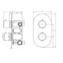 Gunmetal Grey 2 Outlet Concealed Thermostatic Mixer Shower Valve - Arissa