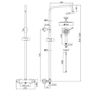 Gunmetal Grey Shower Bath and Basin Tap Set - Arissa