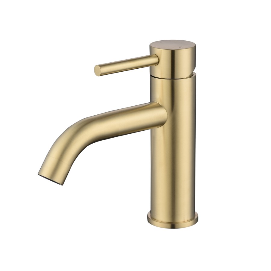 Brushed Brass basin tap and bath filler tap pack - Arissa