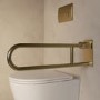 Brass Folding Bathroom Grab Rail 600 x 160mm - Arissa