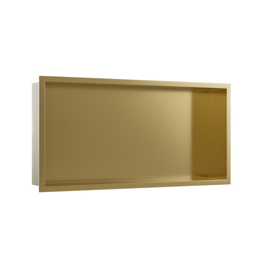 Brushed Brass Shower Niche 610 x 305mm - Arissa