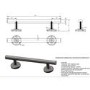 Brass Bathroom Grab Rail 450 x 77mm - Arissa
