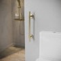 Brass Knurled Bathroom Grab Rail 350 x 77mm - Arissa