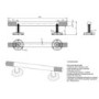 Brass Knurled Bathroom Grab Rail 450 x 77mm - Arissa