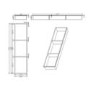 Black Shower Niche with Shelves 305 x 1210mm - Arissa
