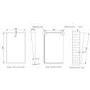 Rectangular Black Angled Bathroom Mirror 500 x 800mm - Arissa