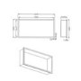 Black Shower Niche 610 x 305mm - Arissa