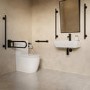 Black Bathroom Grab Rail 700 x 77mm - Arissa