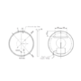 Round Black & Brass Heated Bathroom Mirror with Lights 800mm - Arlo