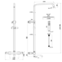 Black 3 Outlet Thermostatic Mixer Shower Set with Bath Filler Spout & Hand Shower - Arissa