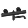 Black 3 Outlet Thermostatic Mixer Shower Set with Bath Filler Spout & Hand Shower - Arissa