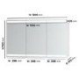 Triple Door Bathroom Mirror Cabinet with Lights Demister & Socket 1200 x 800mm - Artemis
