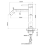 Satin Bronze Tall Mono Basin Mixer Tap - Arissa