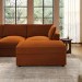 Large Burnt Orange Velvet Footstool - August