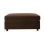 Large Chocolate Brown Velvet Footstool - August