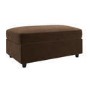 Large Chocolate Brown Velvet Footstool - August