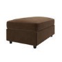 Large Chocolate Brown Velvet Footstool - August