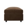 Large Chocolate Brown Velvet Footstool - August