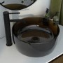 Amber Round Transparent Resin Countertop Basin 400mm - Aurea